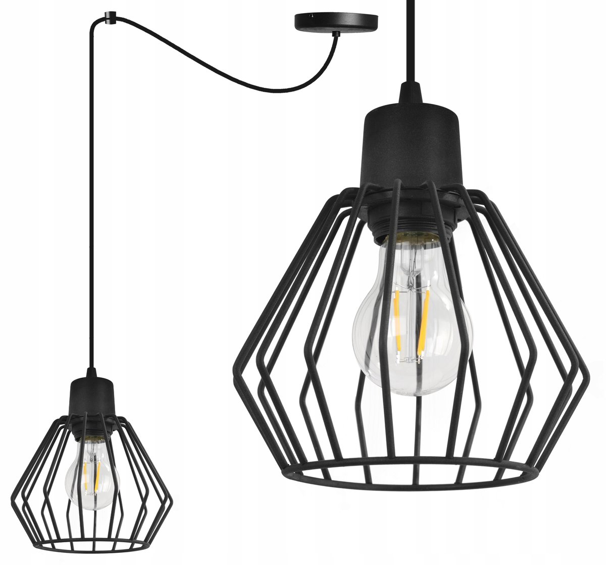 Nuvola Spider Hanglamp Zwart Metale E27 Max 60W