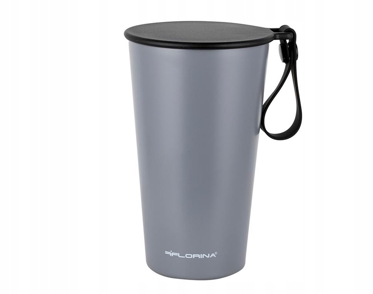 Florina Fiore Thermosbeker 450ml - Donkergrijs