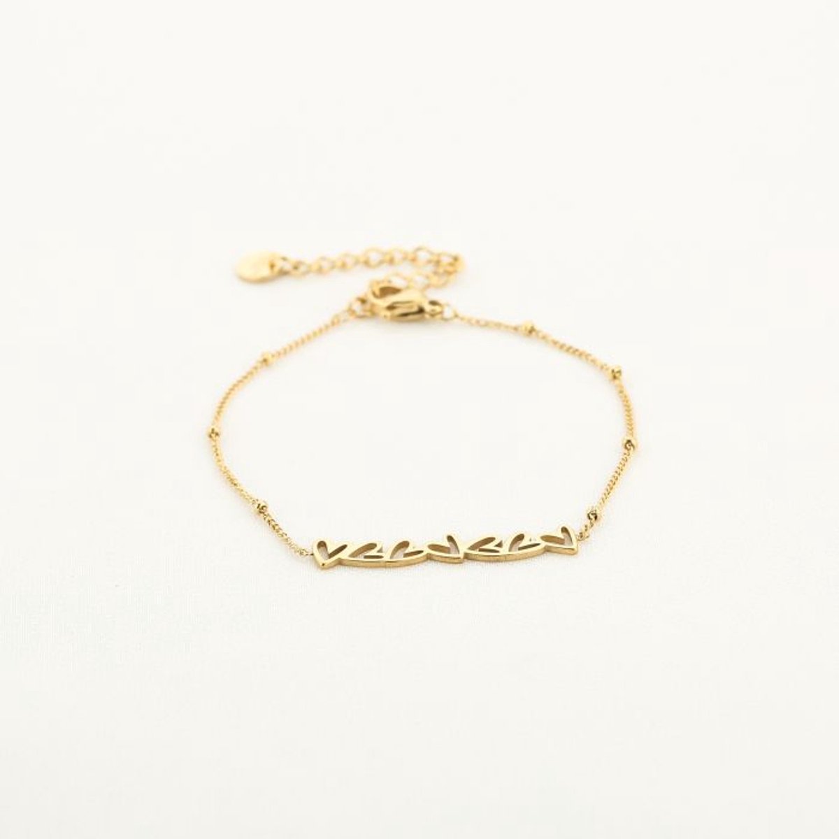 Hartjes armband Gold