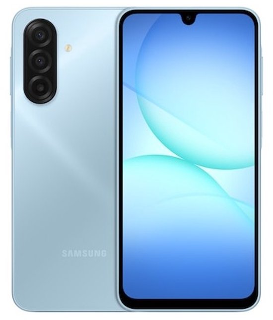 Samsung Galaxy A17 4G smartphone 6,7″ AMOLED scherm 128GB opslag 4GB RAM 50MP camera blauw