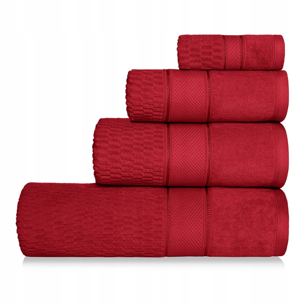 Luxe Katoenen Badstof Handdoek 50x90 cm - 500 GSM - Rood