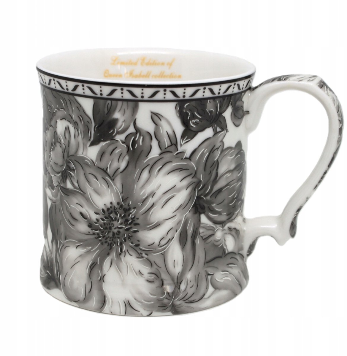 Porseleinen Mok 360 ml - Elegant bloemmotief