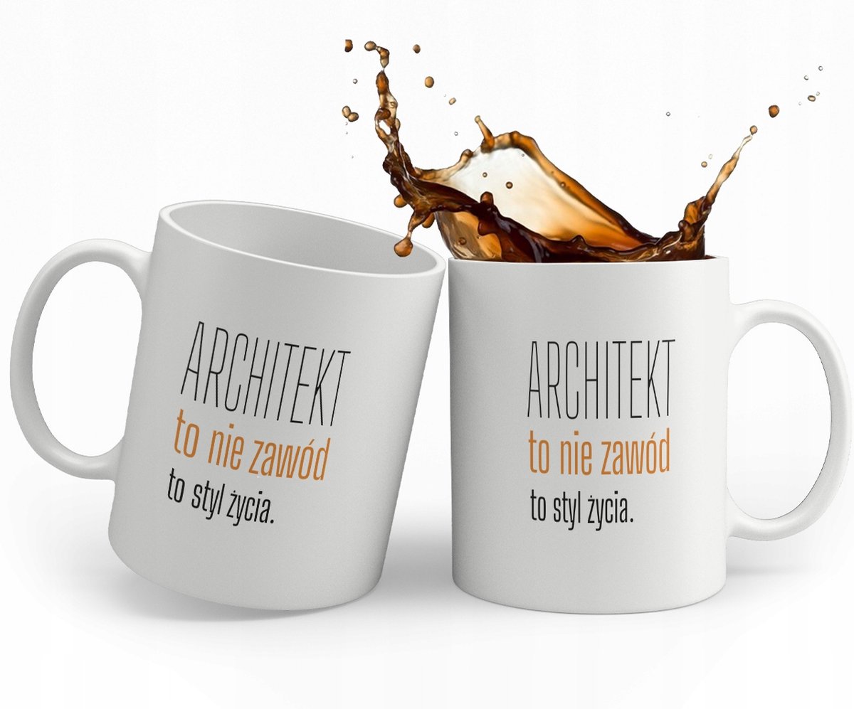 Witte Mok "Voor de Architect" - Uniek Cadeau