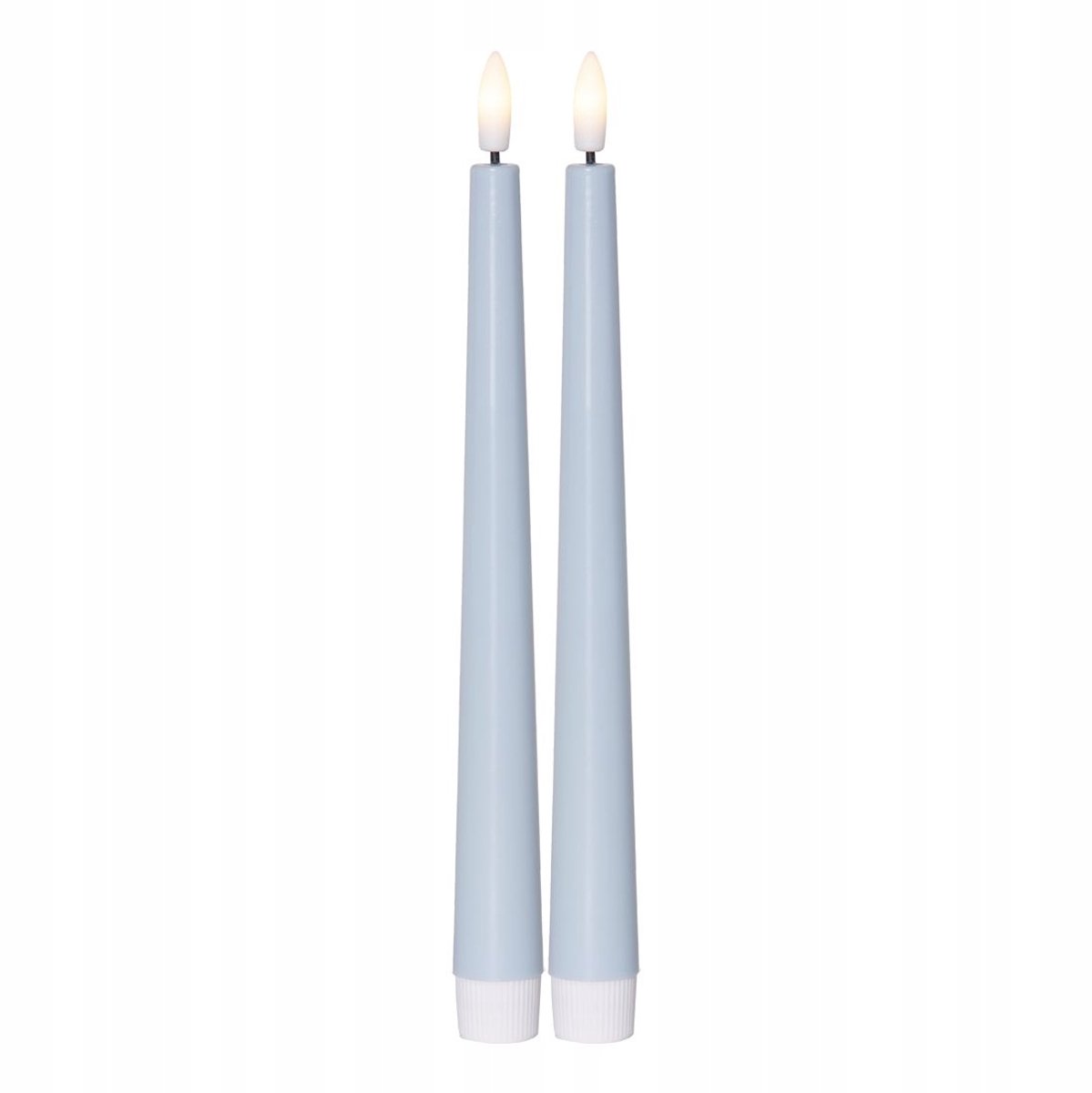 Star Trading Set van 2x LED Dinerkaarsen FLAMES CANDY Blauw 26cm