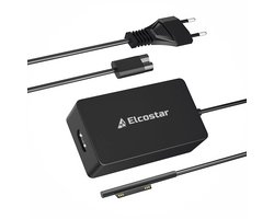 Elcostar® 65W Adapter – geschikt voor Microsoft Surface – Snellader – 5V/15V – Hoogwaardige vervangende oplader – Compact & betrouwbaar – Inclusief kabel – laptop oplader – ac adapter
