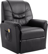 Elektrische Verstelbare Fauteuil (INCL VOETENBANK) Grijs Kunstleer met Voetenbank / Loungestoel / Lounge stoel / Relax stoel / Chill stoel / Lounge Bankje / Lounge Fauteil / Ligsto