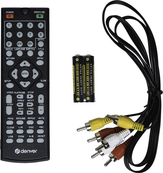 Denver - DVD Speler met HDMI aansluiting - HDMI Kabel meegeleverd - FULL HD - CD Speler - Coax / Scart / USB - Zwart — afbeelding 2