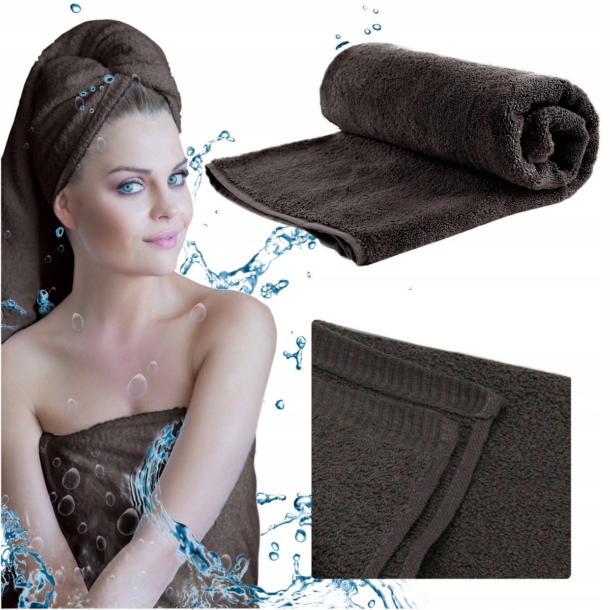 Tango Katoenen Badhanddoek Frotte 50x100cm Sneldrogend