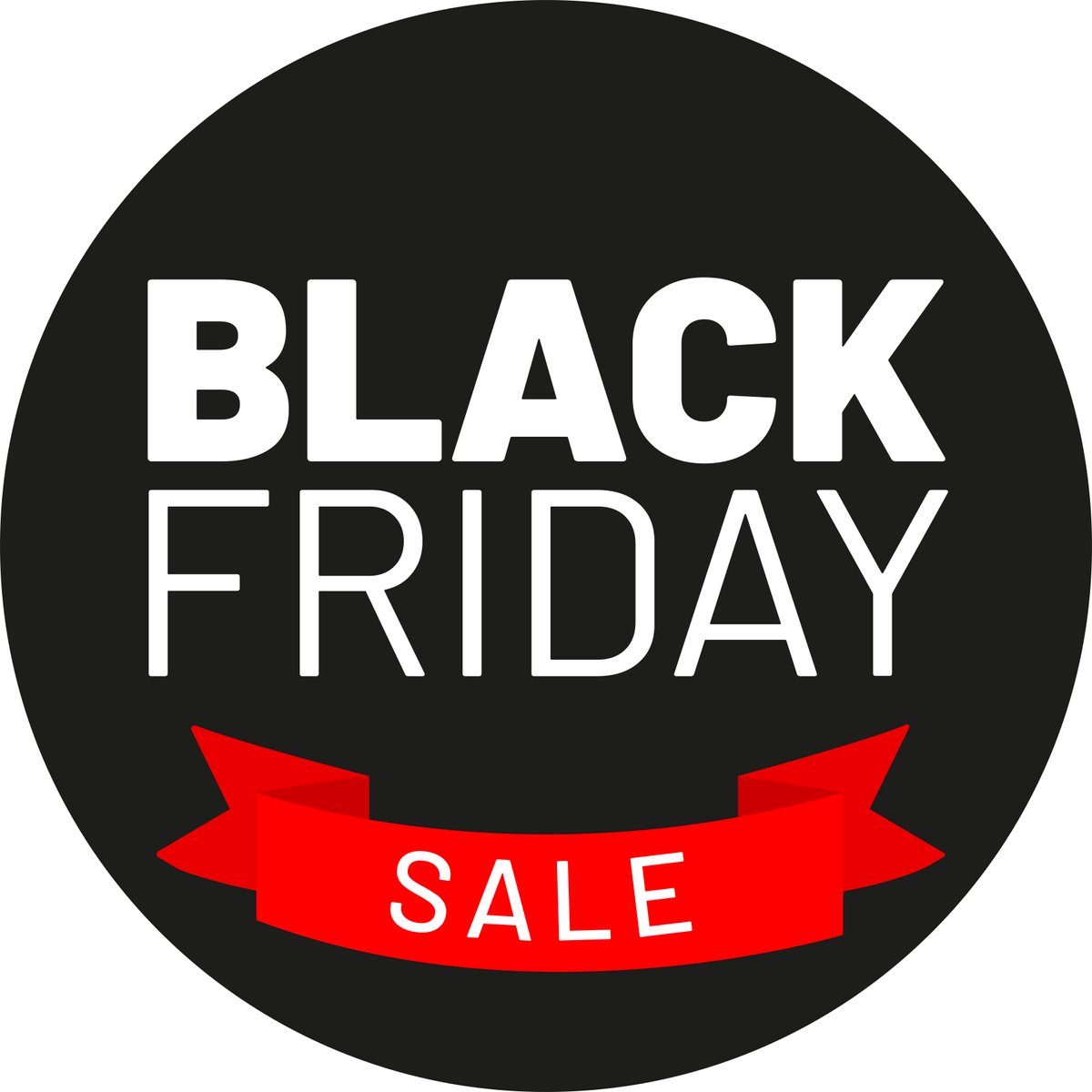 Black Friday sticker 120cm breed - Herbruikbare raamstickers - Sale - korting