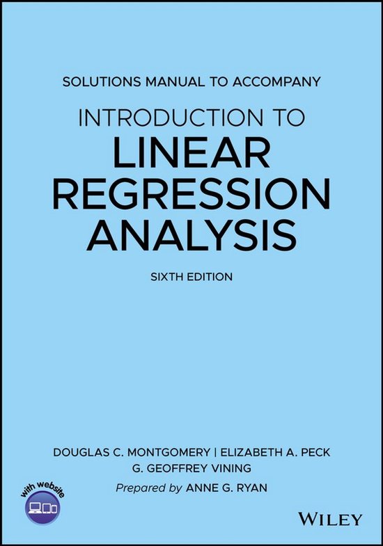 Introduction to Linear Regression Analysis, 6e Solutions Man ... - cover