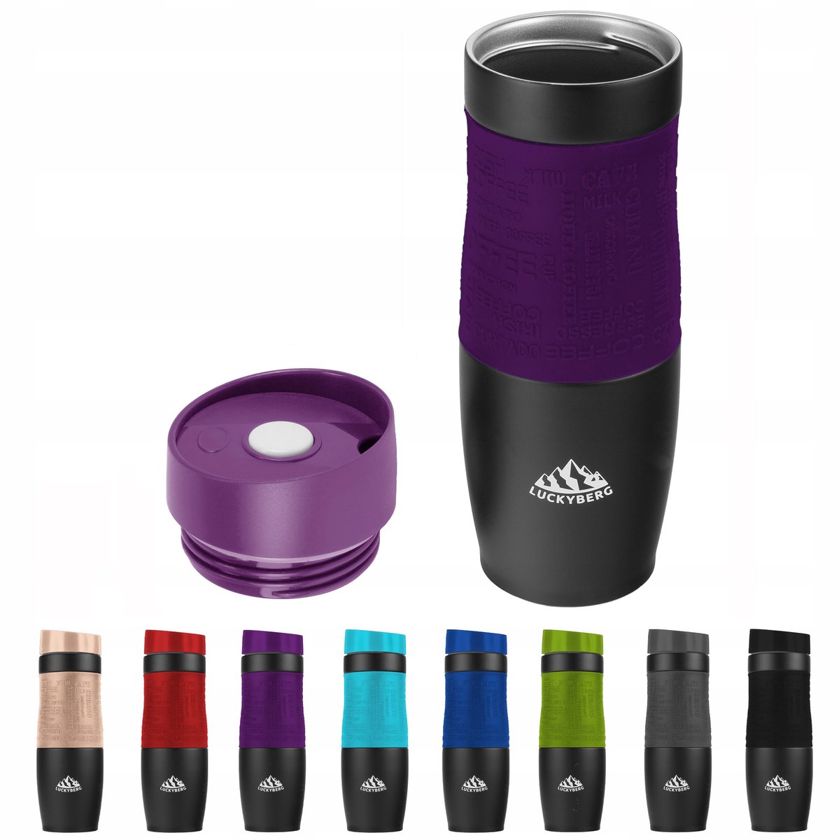 LUCKYBERG Thermosbeker 480ml - RVS, Lekvrij & Lange Isolatie