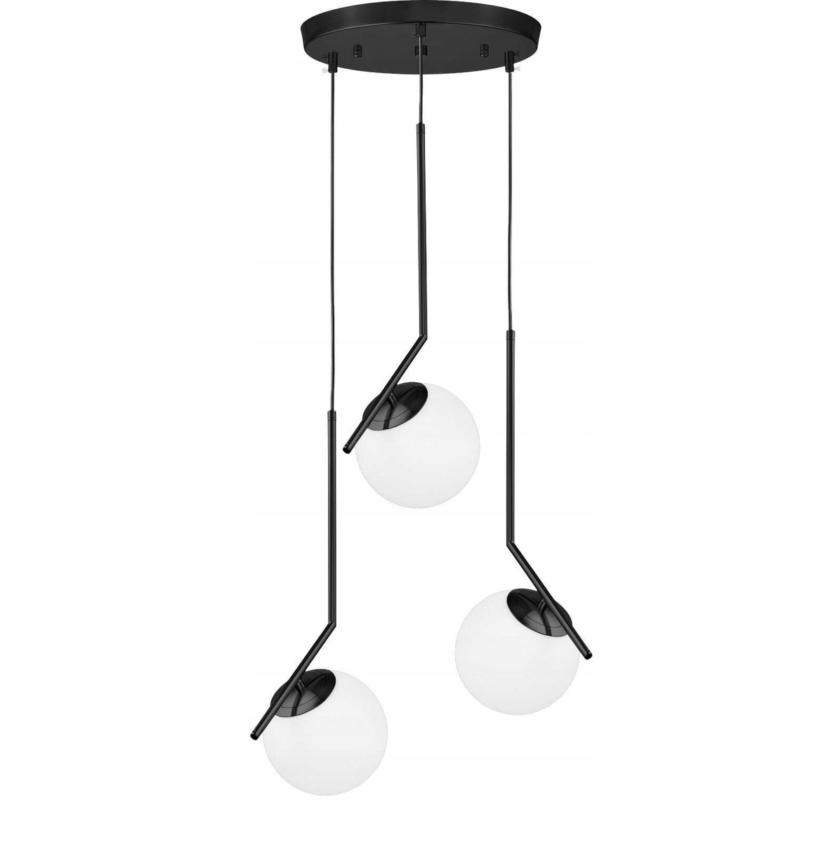 Lumina Deco Sorento Hanglamp Zwart Wit 3xE27