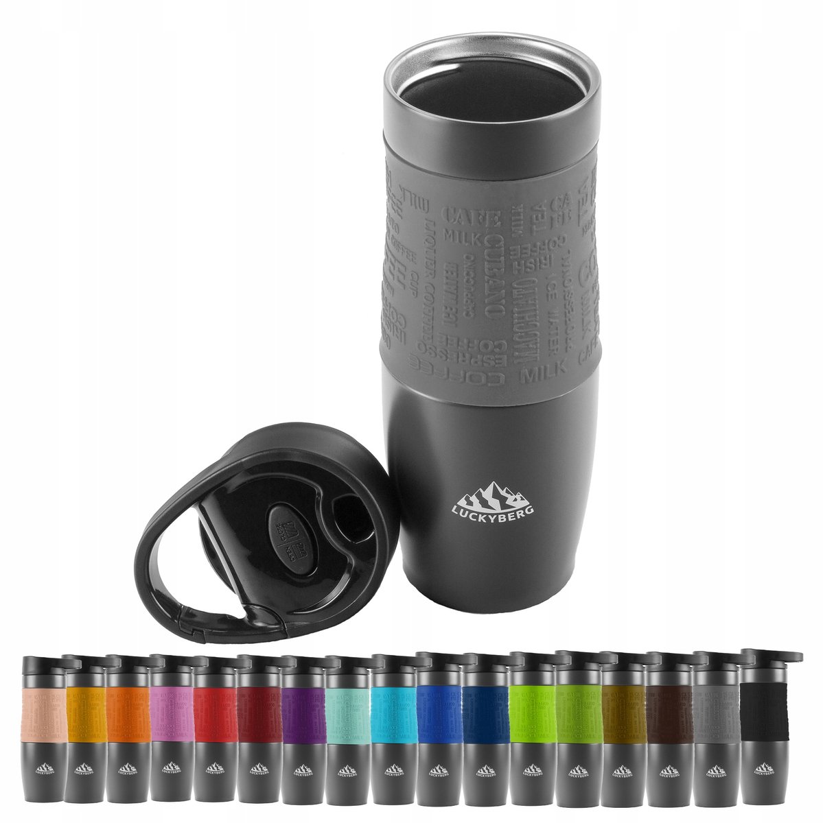 LUCKYBERG Thermosbeker 480ml - RVS, Houdt Warm/Koud
