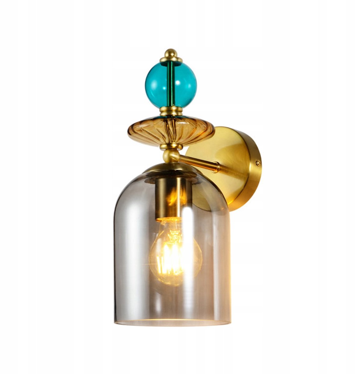 Light Prestige Tropea Wandlamp Gekleurd Glas & Goud LP-2004/1W SM