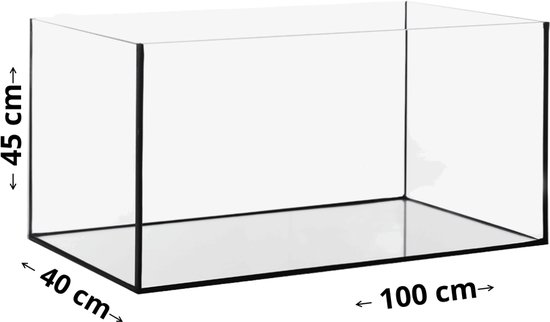 Volglas Aquarium - Rechthoekig Aquarium - 100x40x45cm - 180L Aquarium