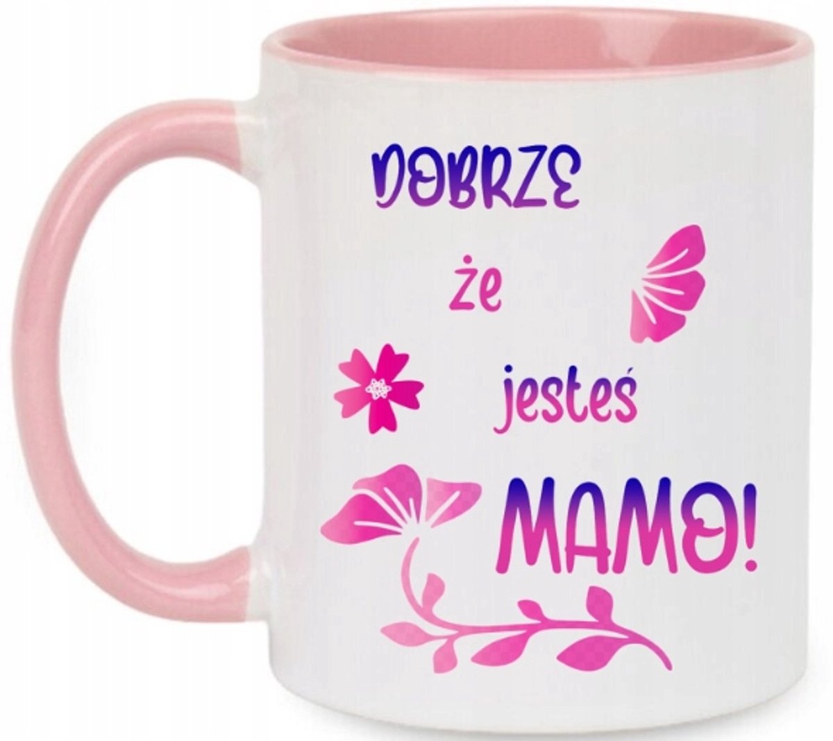 Mok voor Moederdag - Wit/Roze - Persoonlijk Cadeau