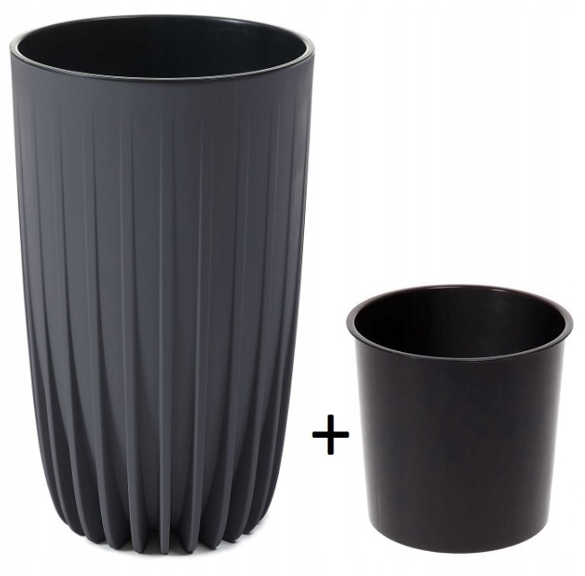 Hoge Antraciet Eco Recyclepot Mira 25 cm