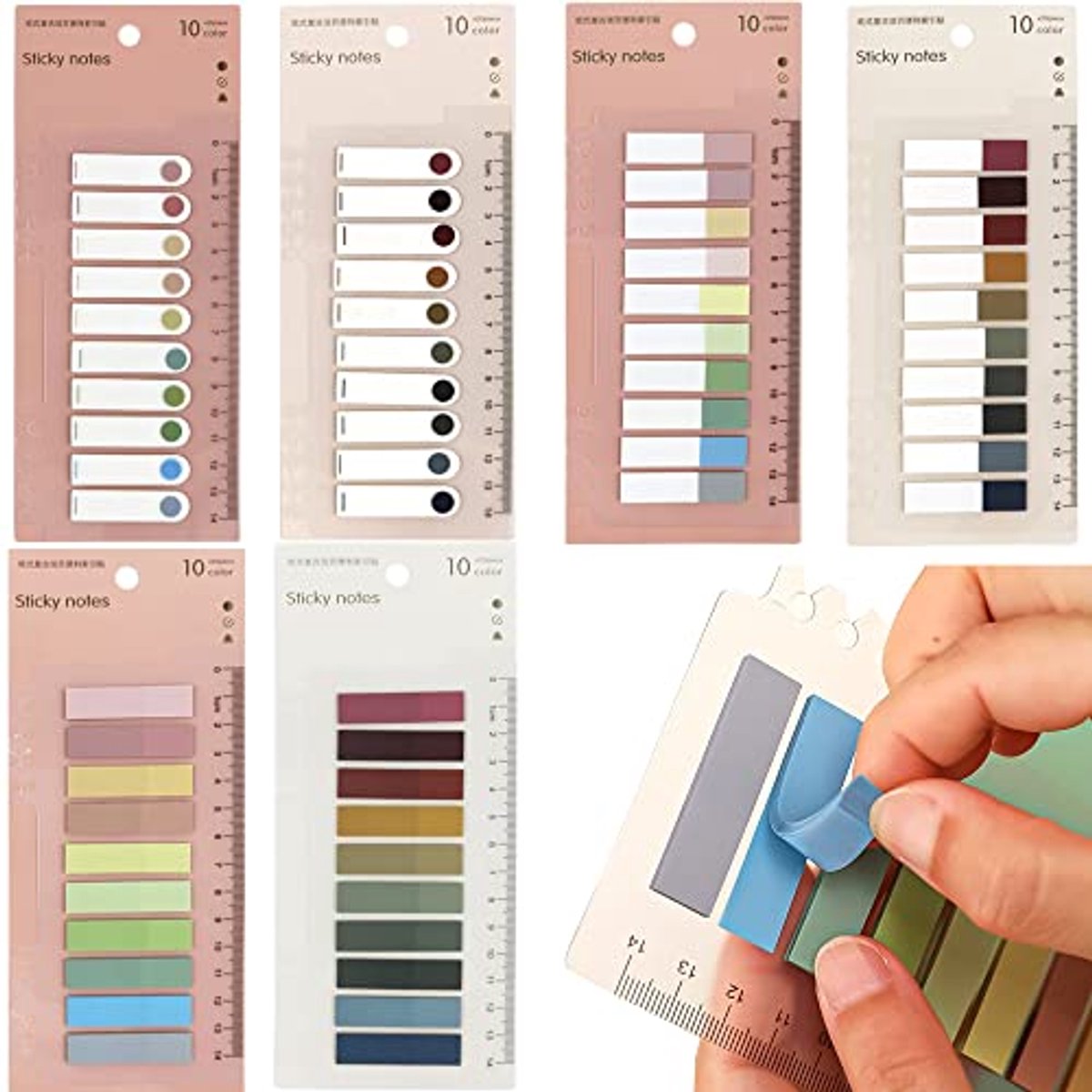 Zelfklevende Indexstickers met Liniaal - 1200 Stuks