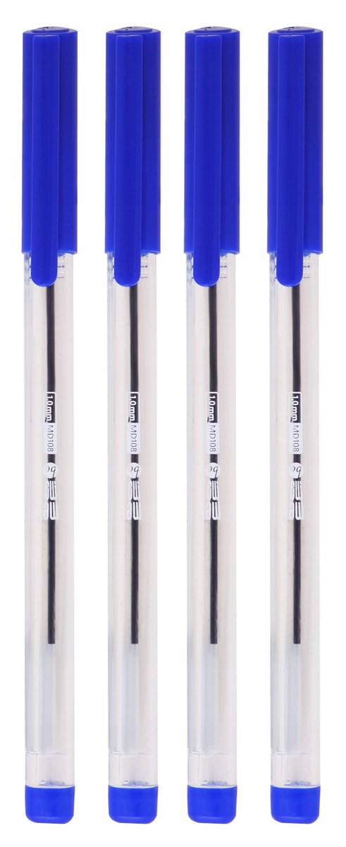 MemoBe Blauwe Bureau Drijfpennen - 4 Stuks, 1 mm Lijn