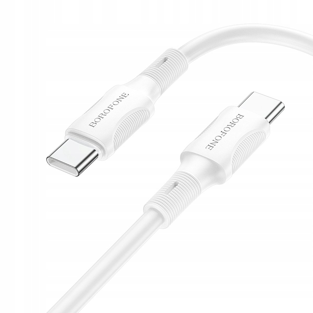 Borofone USB-C naar USB-C kabel, 1m, Wit, 60W Snelladen