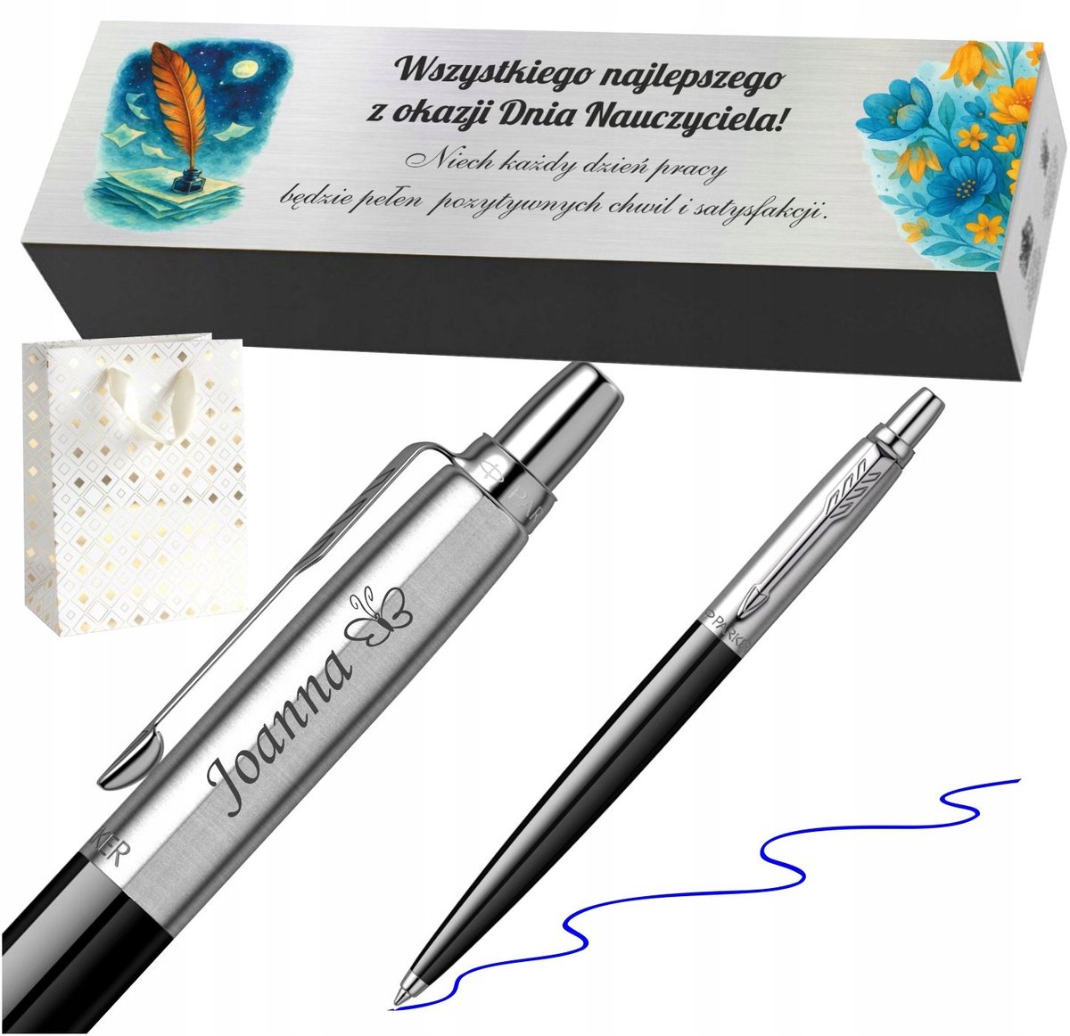 Parker Jotter Originals zwarte pen met gravure - Cadeau voor Leraar