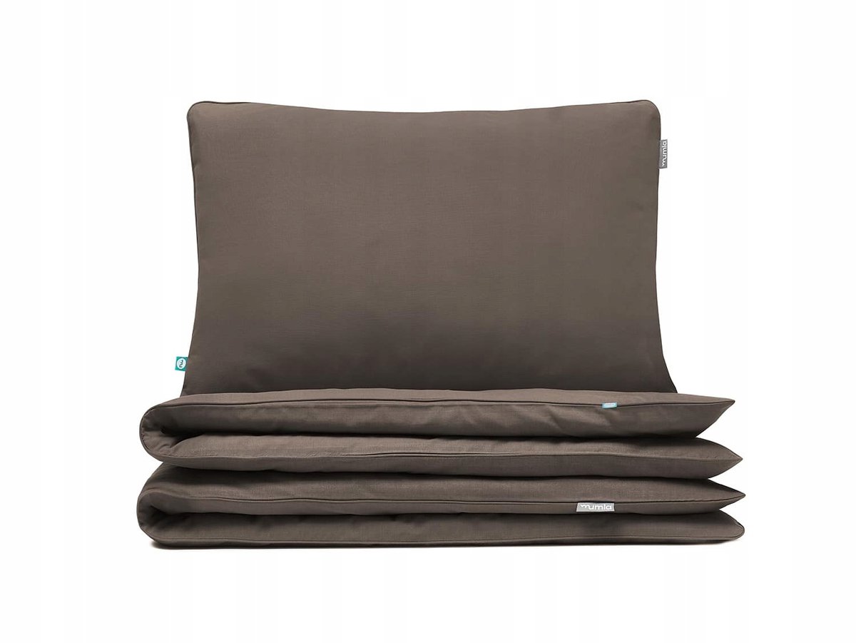Basic Bruine Kinderledikantenset 90x120 cm - 100% Katoen