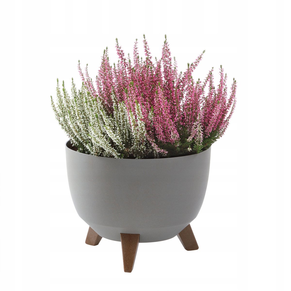 Lamela Roma Eco Pot Grijs Mat Ø 40cm met Inzetstuk