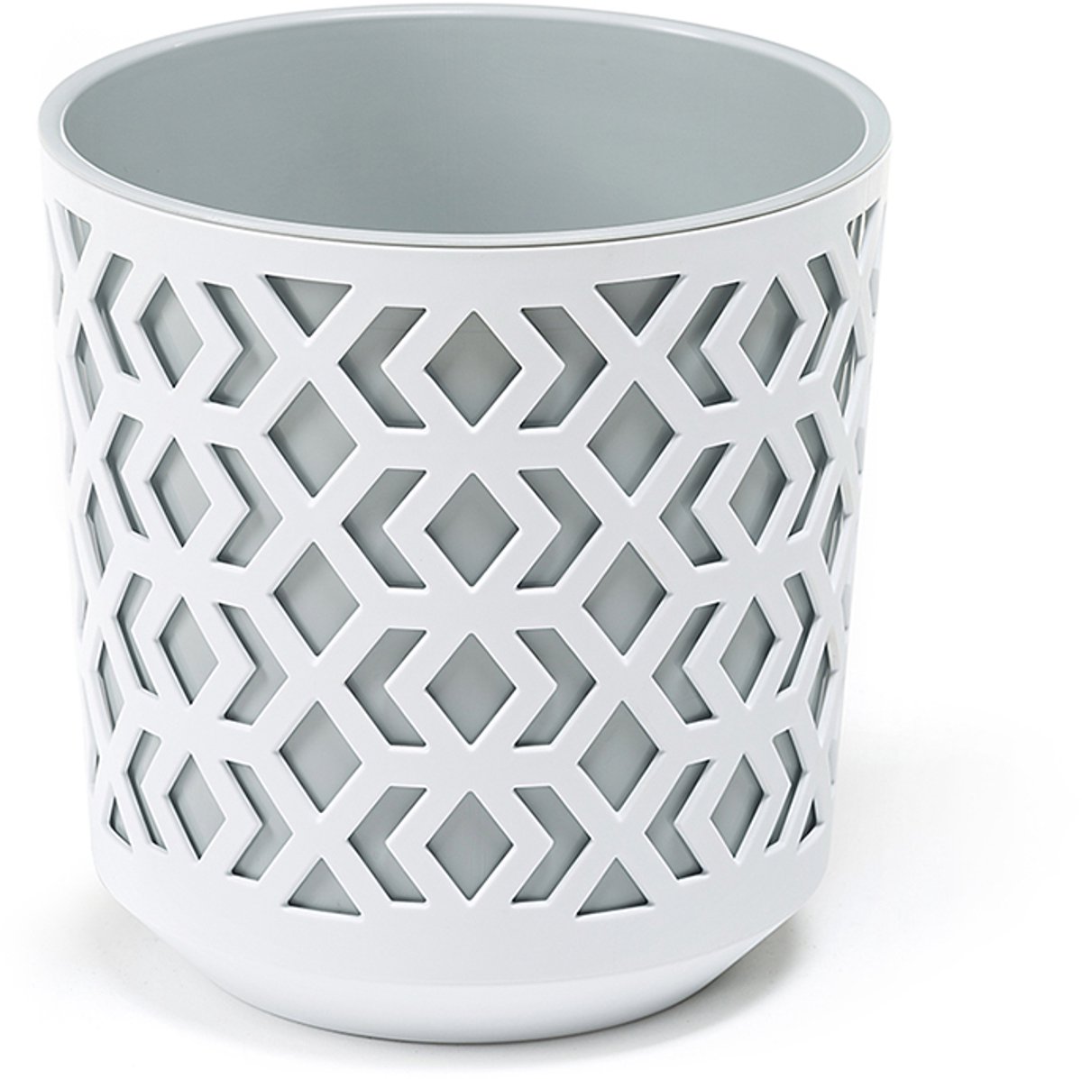 Lamela Azteca Pot Wit/Grijs - Diameter 25cm