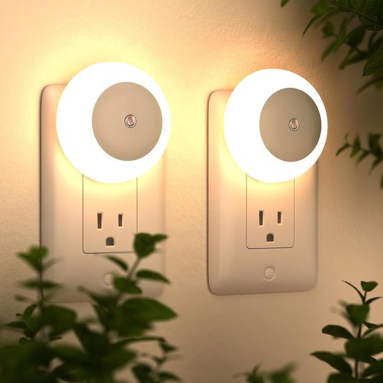 Daity [5-pack] Nachtlampje, stopcontact, automatisch detecterend warmwit LED-nachtlampje 0,5W, geschikt voor slaapkamer, badkamer, gang, keuken (warm wit licht) van Merkloos — afbeelding 3