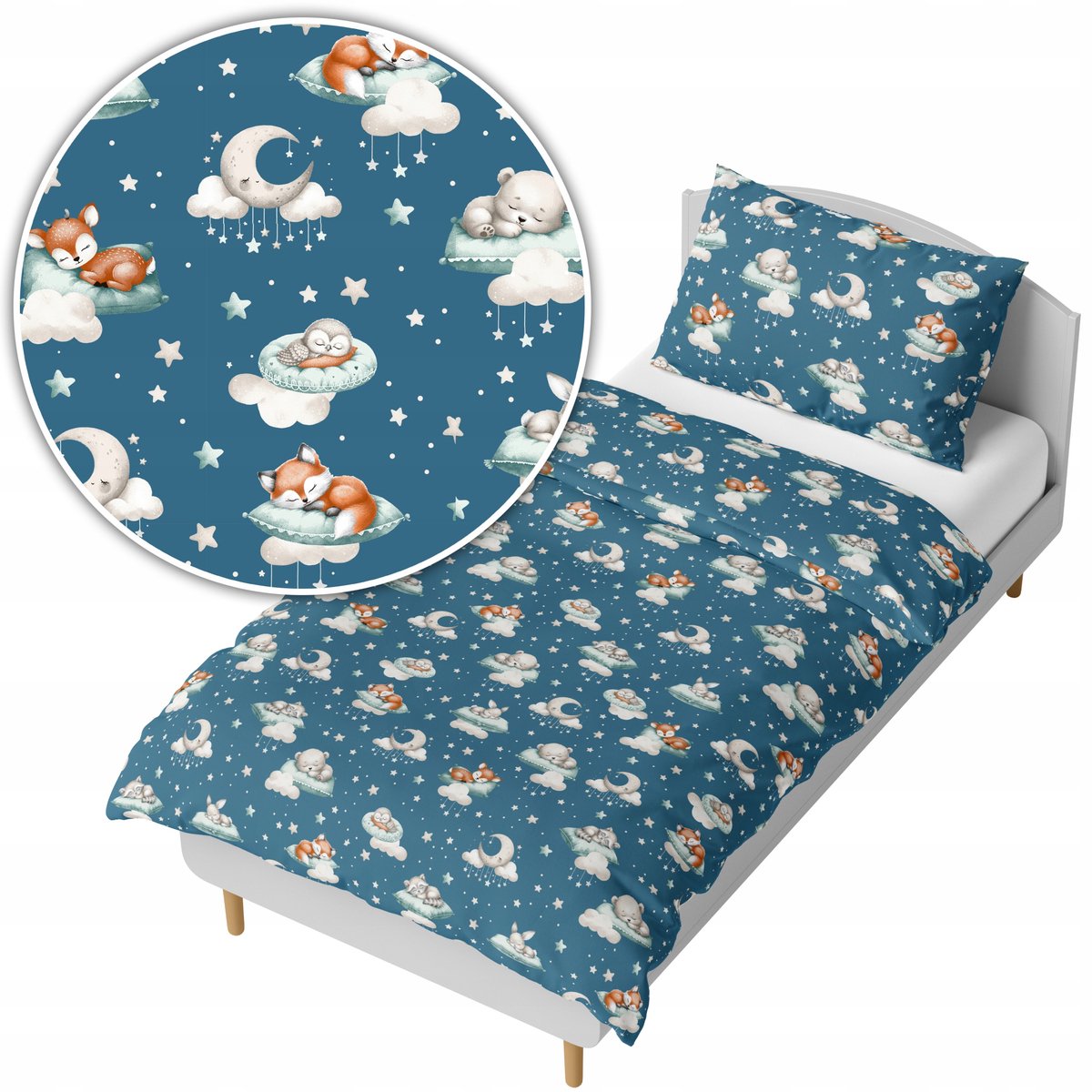 Kinderbeddengoed 140x200cm - Katoen met Rits - Diverse Patronen
