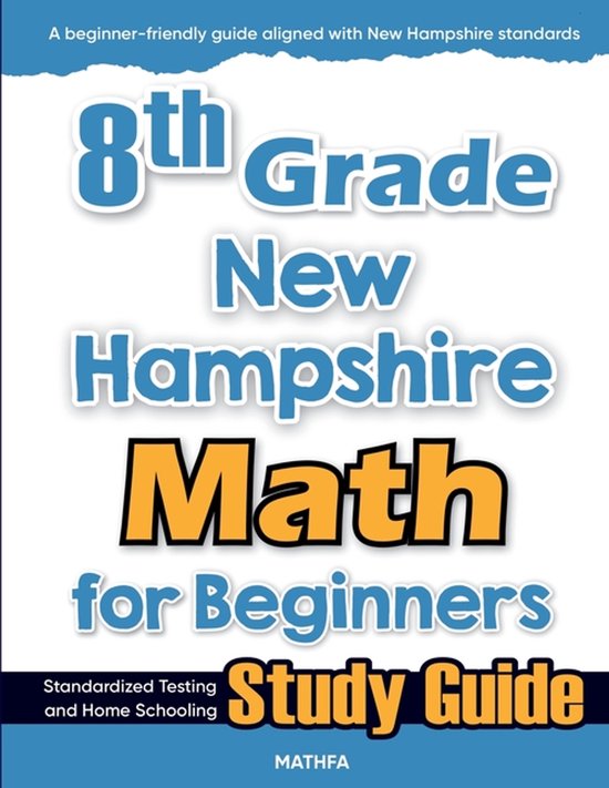 8th Grade New Hampshire Math for Beginners - cover