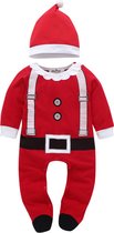 Baby Kerstpakje Kerstman – Romper/Onesie/Rompertje met Muts – Zacht Katoenmix – Maat 68/70 (4–7 mnd)
