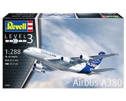 Revell Modelbouwpakket Vliegtuigen - 03808 Airbus A380 Vliegtuig Plastic - 1:288 - Modelbouw
