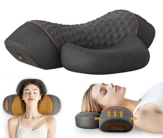 Masseur de cou - Masseur de cou 3 en 1 - Appareils de Massage - Dos et cou - Coussin de massage - Masseur de cou - Coussin de Massage Zeniaflow