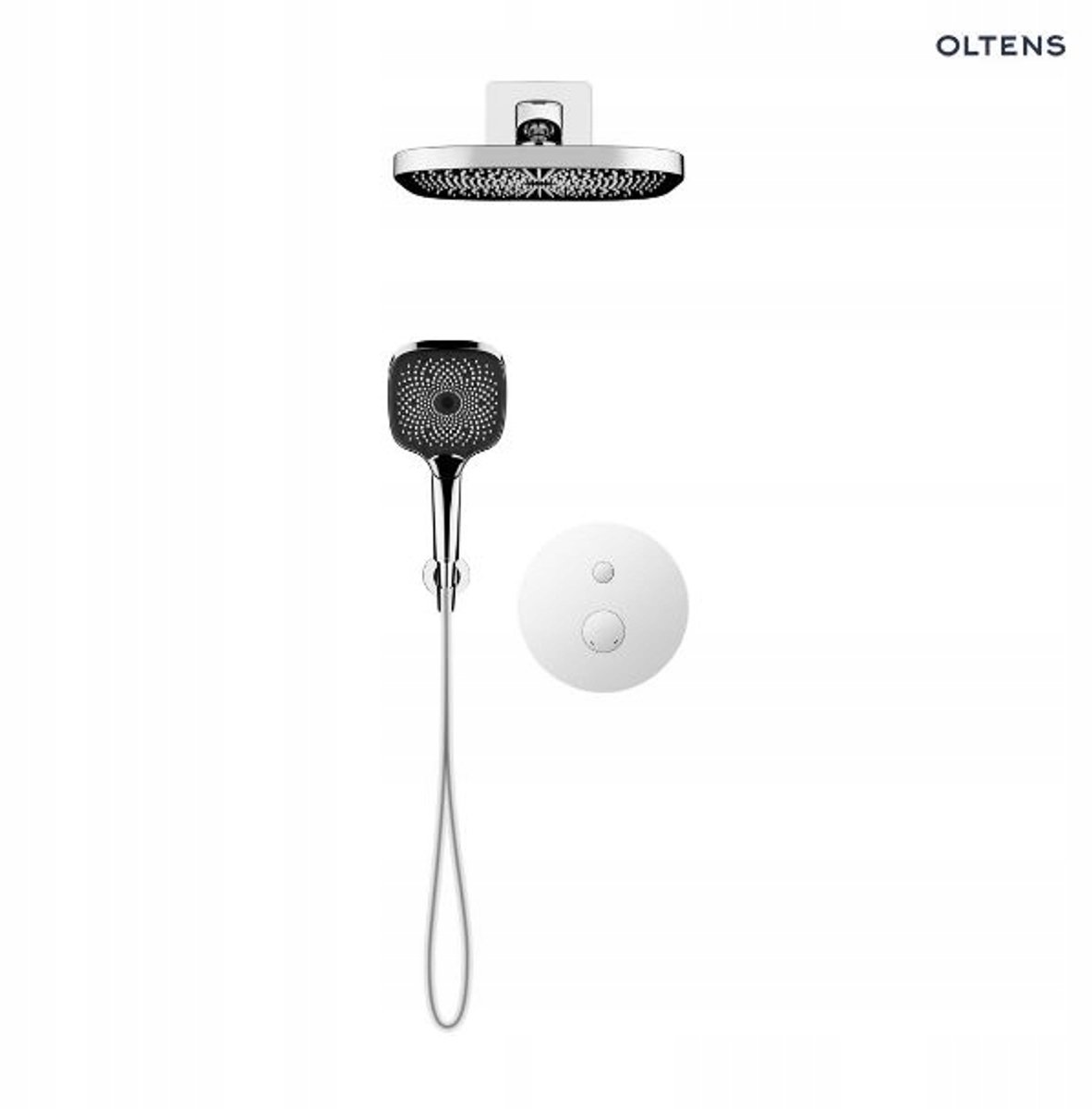 Oltens Hamnes Doucheset Inbouw met Regen- en Handdouche, Chroom