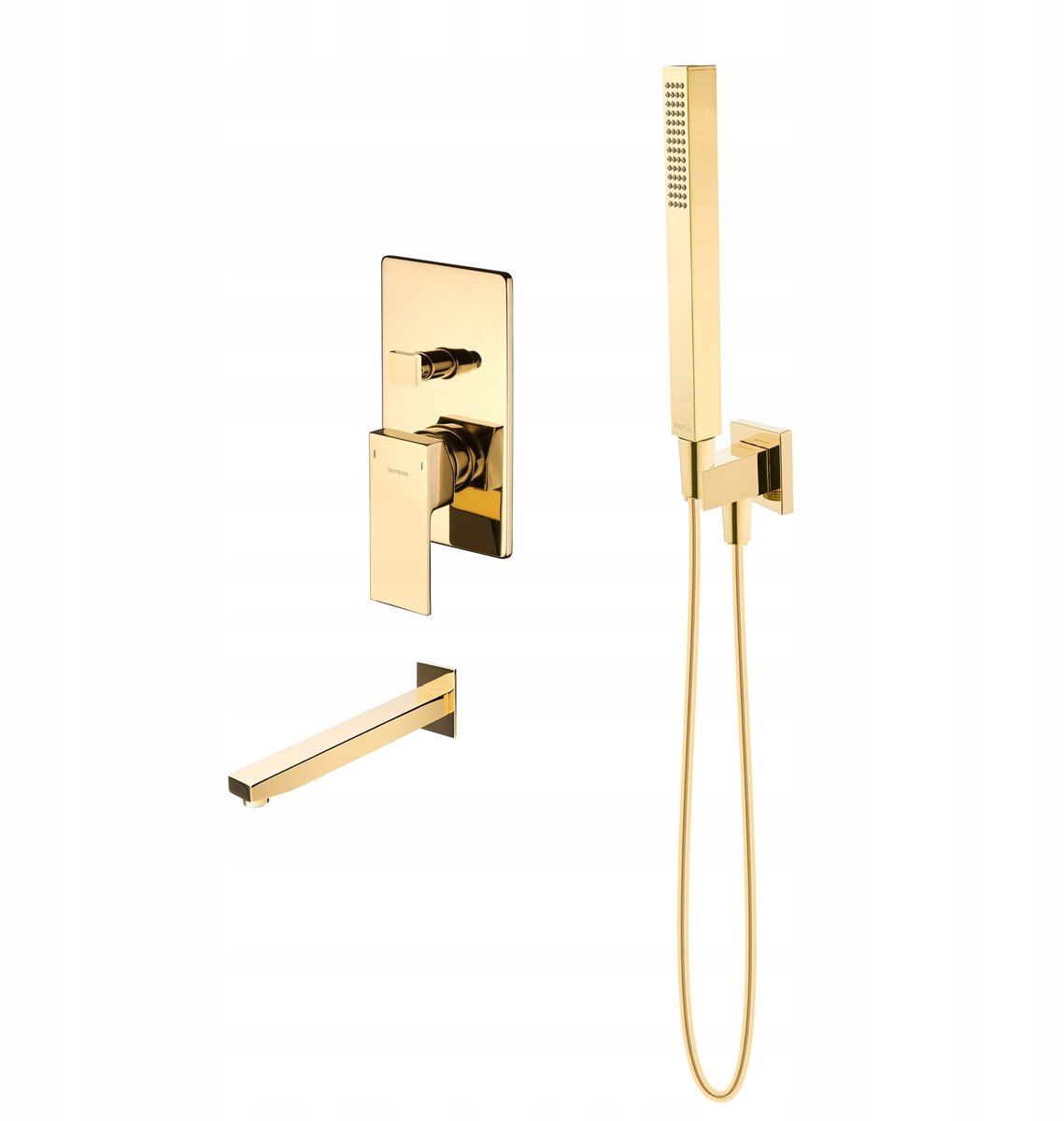 Oltens Gota Doucheset Goud - Inbouw, Kran, Douchekop, Slang & Houder