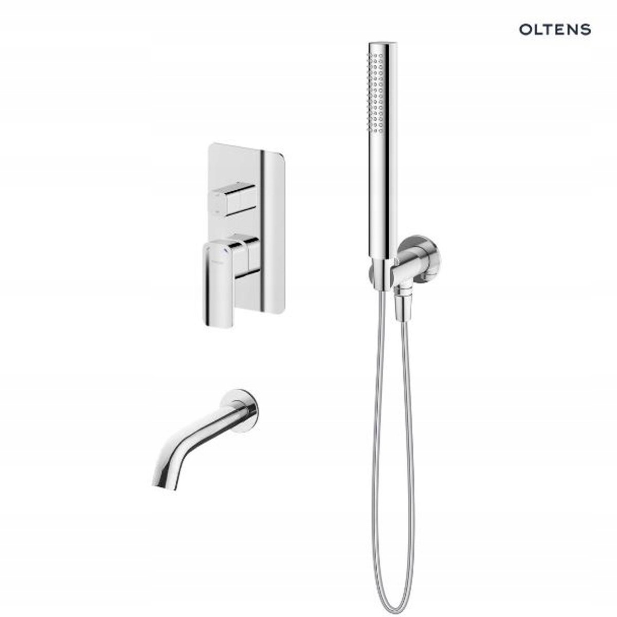 Oltens Hadsel Douche- en Badkraan Set, Inbouw, Chroom