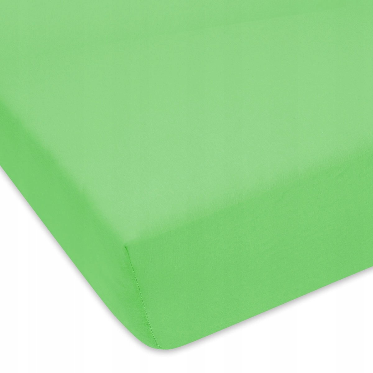 Jersey hoeslaken 40x90 cm lichtgroen stippen met elastiek