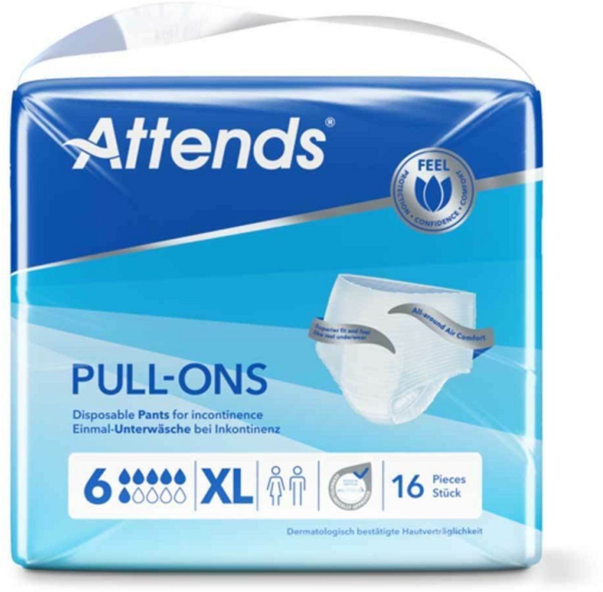 4x Attends Pull-Ons 6 XL (16 stuks)
