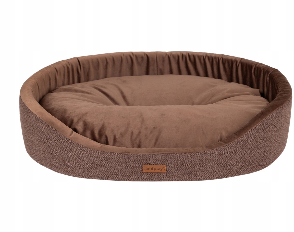 Amiplay Siena M Hondenkussen Ovaal Bruin - Comfortabel & Duurzaam