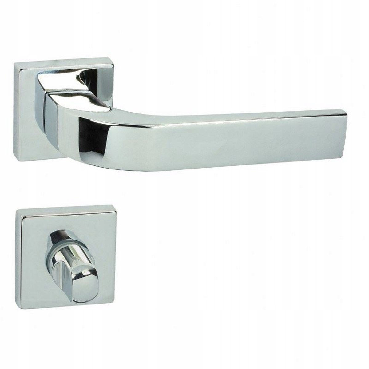 NAVY-QR M6 Deurkrukset met WC-schild - Chroom