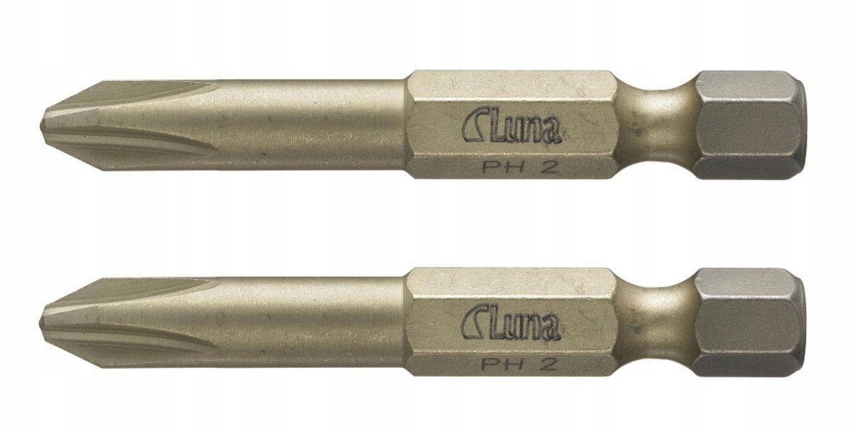 Luna Prime Torsiebit PH2 50mm (2 stuks)