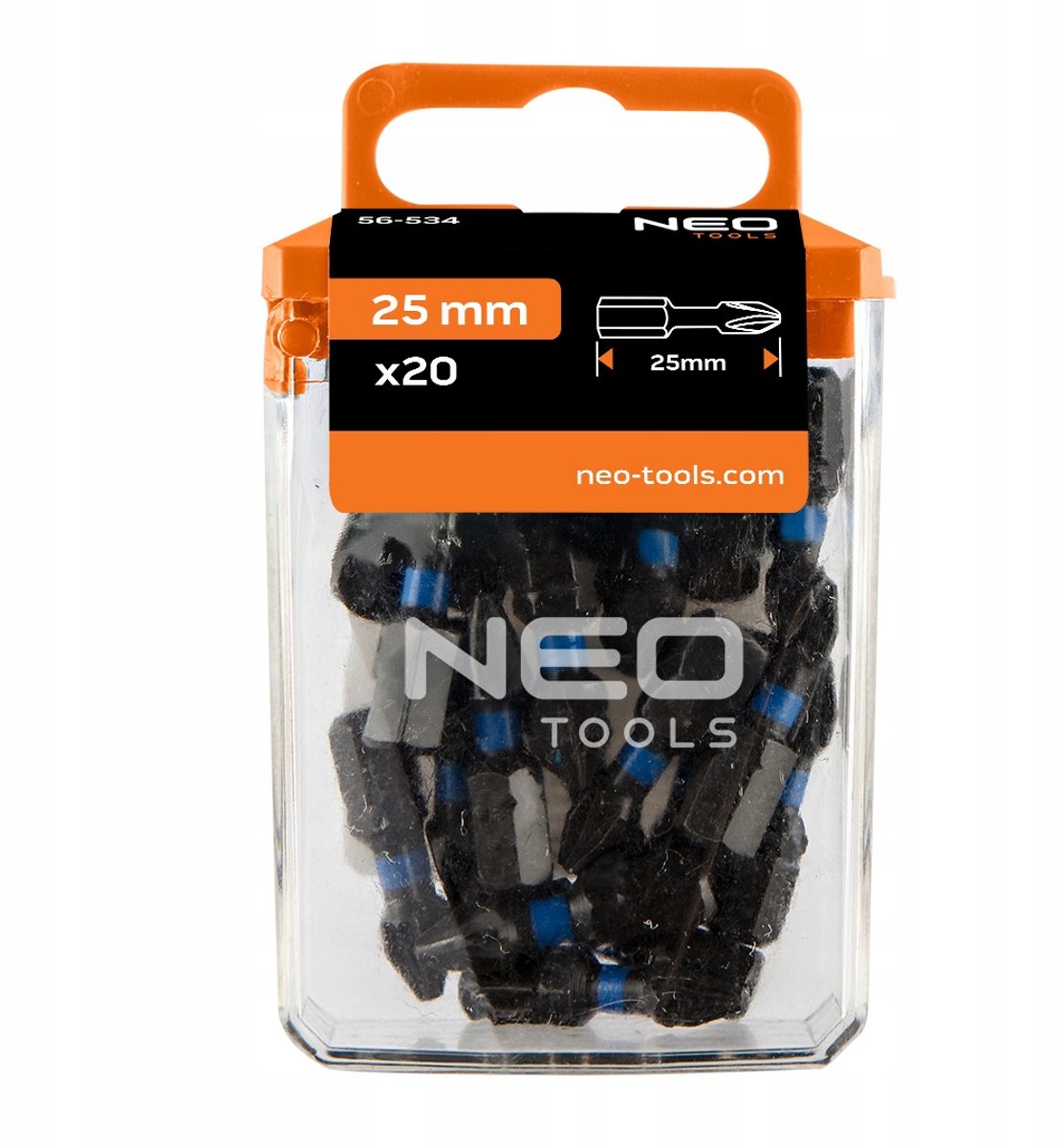 NEO TOOLS Slagbits PZ2 25mm 20 Stuks - Duurzame S2 Staal