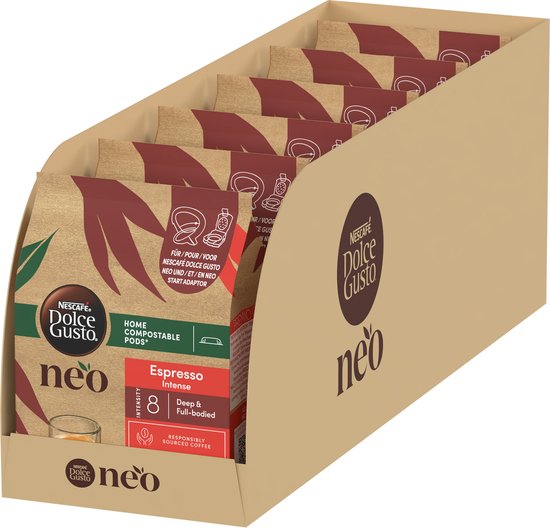 Dosettes de café NESCAFÉ Dolce Gusto NEO Espresso Intense - 6x12 dosettes pour 12 tasses de café