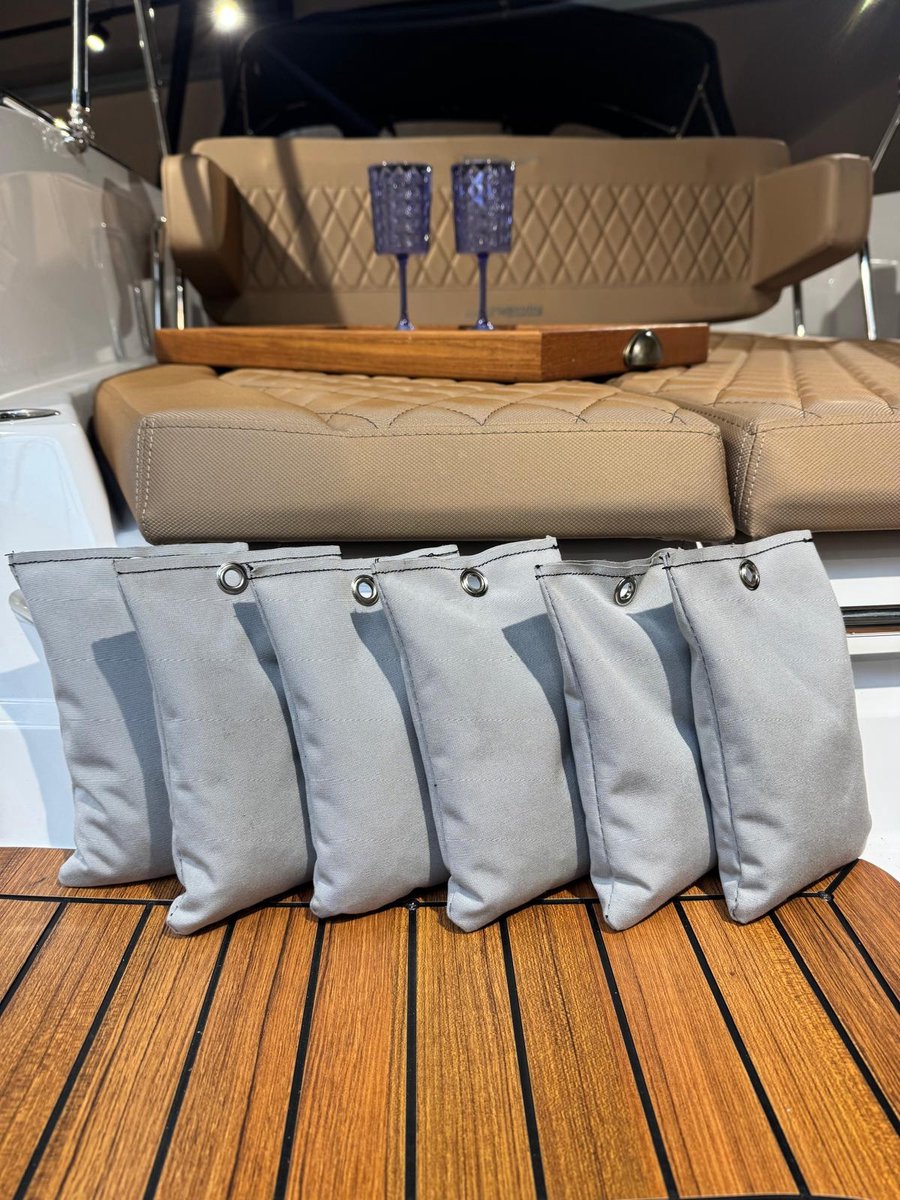 6X Grindzakjes Zandzakjes licht grijs - voor bootdekzeil - om waterzakken te voorkomen - 0,8kg