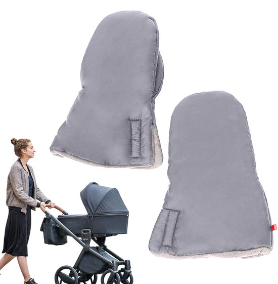 Handschoenen voor kinderwagen, waterdicht, handwarmer voor kinderwagen, Oxford-gebruik, kinderwagen met 13 reflecterende stickers, handschoenen voor kinderwagen winter, accessoires voor kinderwagen