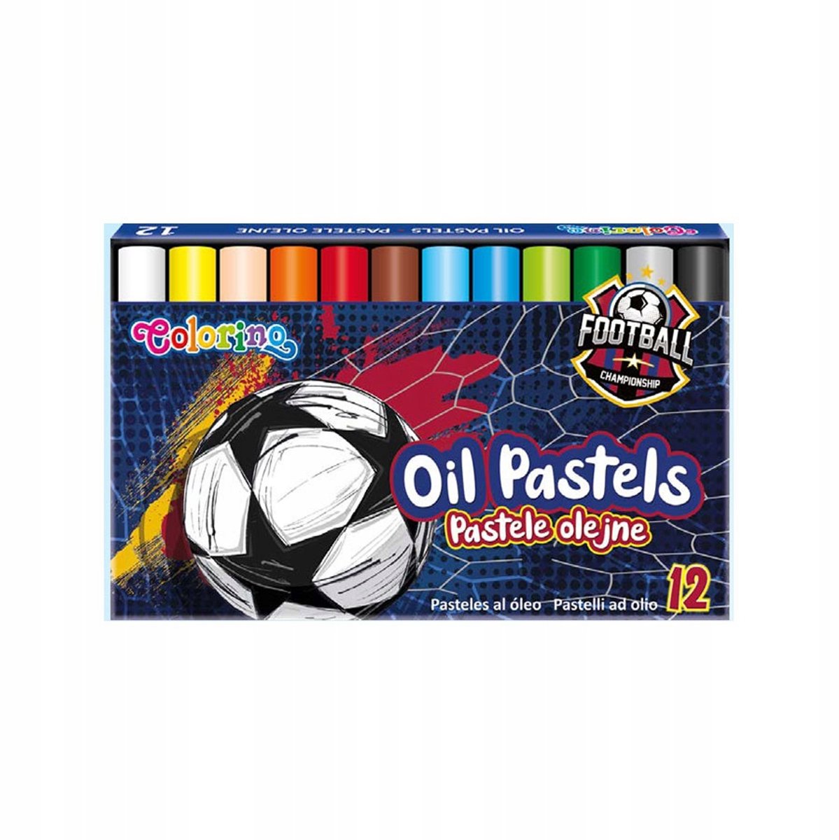 Colorino Oliepastels Voetbal 12 Kleuren