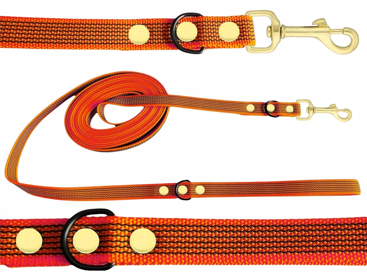 Sterke Antislip Hondenlijn 3m - Rubber Grip - Oranje