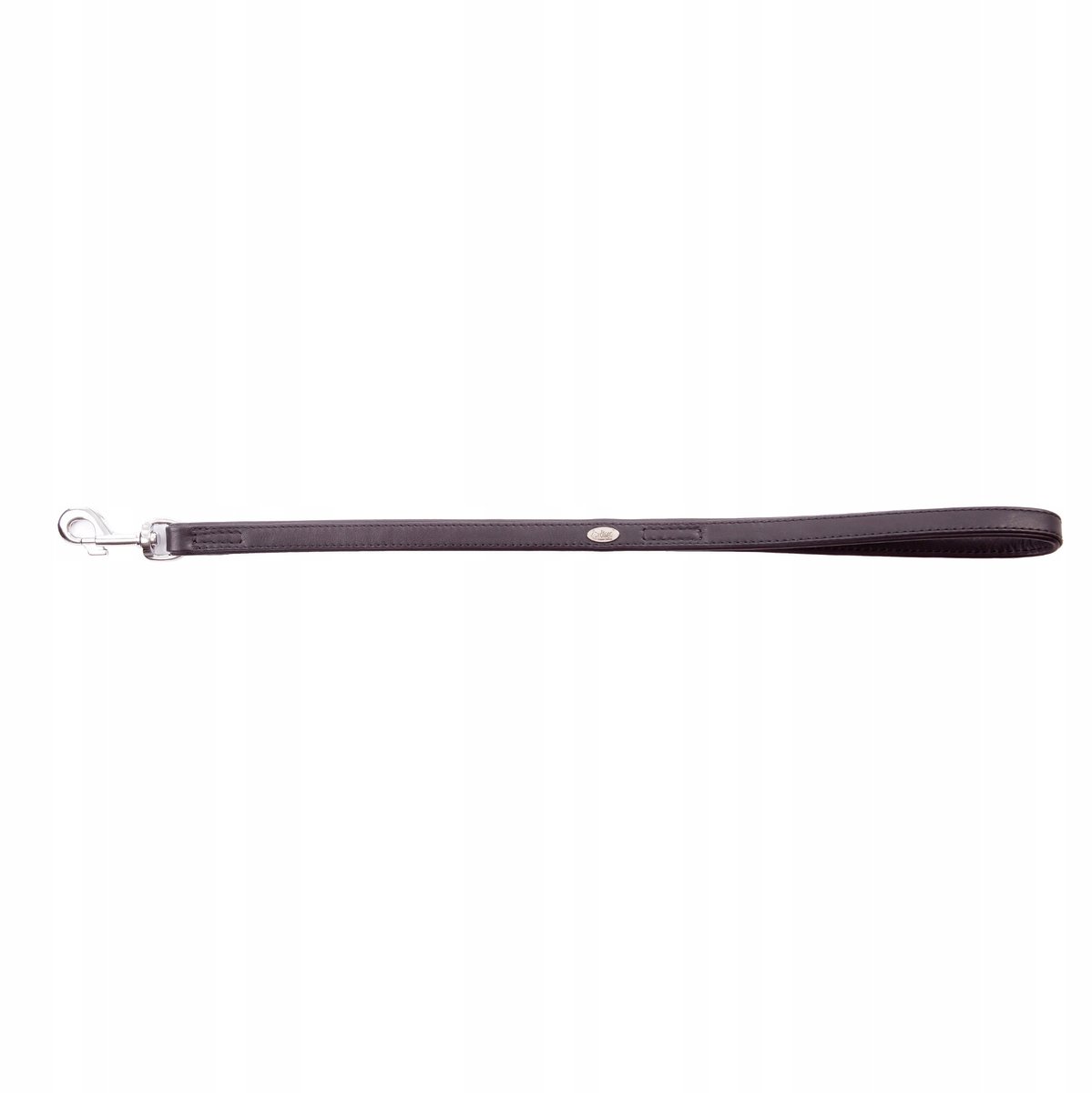 Dingo Royal Lederen Korte Hondensnoer - 2x60 cm Zwart