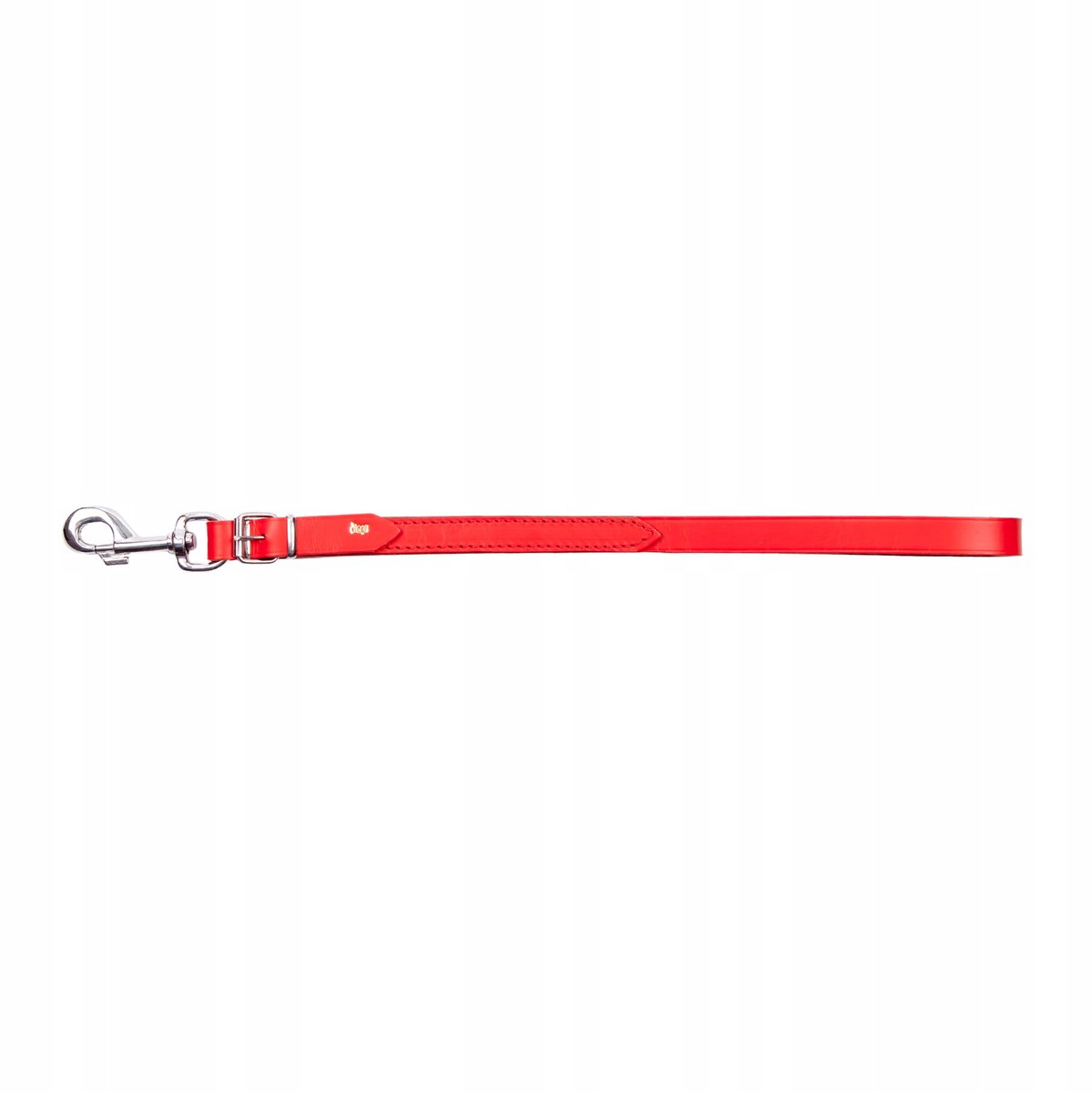 Dingo Korte Leren Hondenriem 2x50 cm Rood